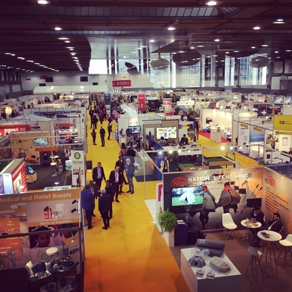 An overhead shot of the Aidex conference.