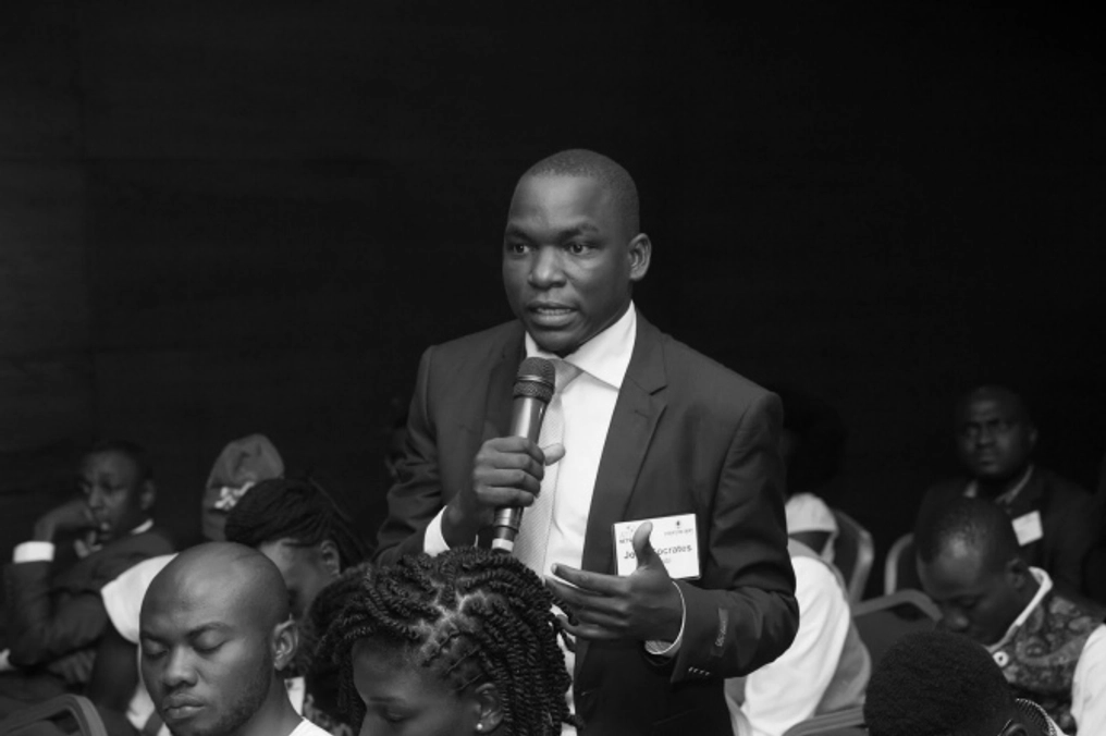 A man speaks at the at the Africa Liberty Forum 2018.