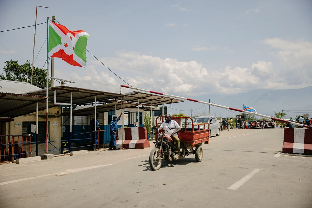 Motorcyclist at border