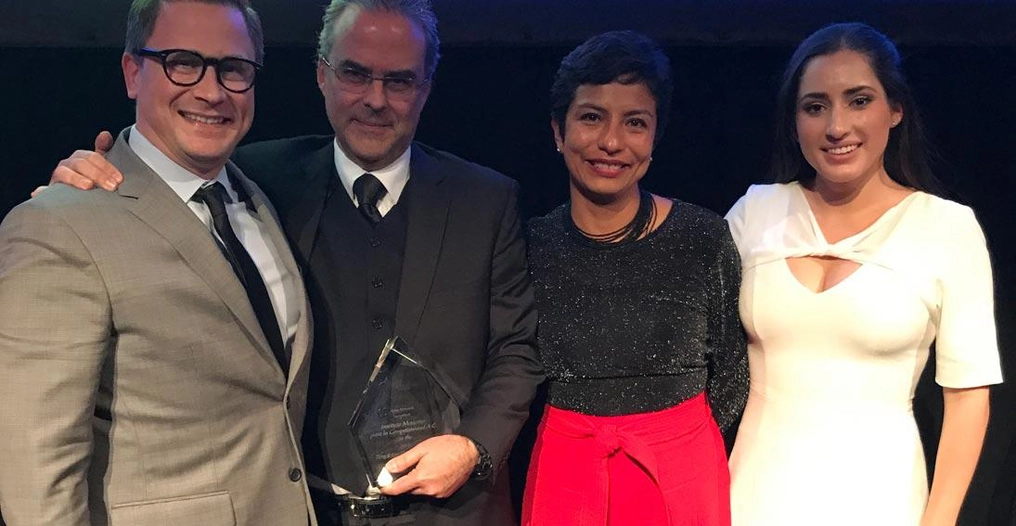 Atlas Networks’s Vice President of marketing and communications Daniel Anthony poses with Instituto Mexicano para la Competitividad's Juan E. Pardina, Regina Portilla, and Guadalupe Mendoza.