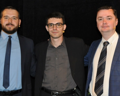 From left to right: Admir Čavalić (Multi, Bosnia and Herzegovina), Ratko Nikolić (Center for Anti-Authoritarian Studies, Serbia), and Maryan Zablotskyy (Ukrainian Economic Freedoms Foundation, Ukraine).